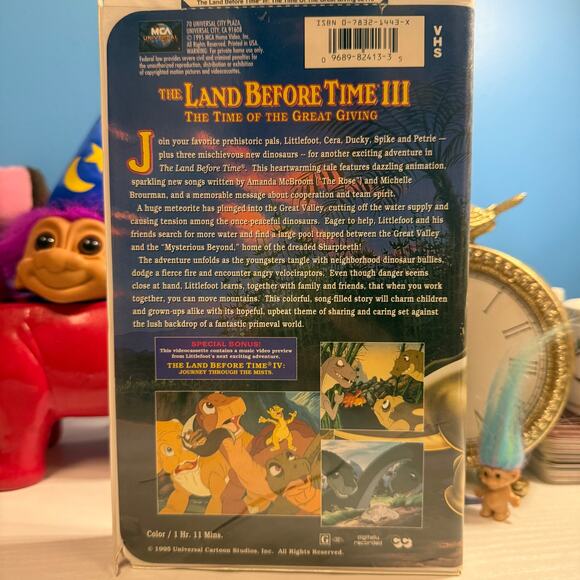 The Land Before Time III: The Time of the Great Giving VHS (1995, Tested) - Picture 2 of 3